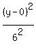 %28y-0%29%5E2%2F6%5E2