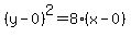 %28y-0%29%5E2=8%28x-0%29