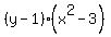 %28y-1%29%28x%5E2-3%29