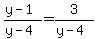 %28y-1%29%2F%28y-4%29=3%2F%28y-4%29