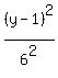 %28y-1%29%5E2%2F6%5E2