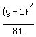 %28y-1%29%5E2%2F81