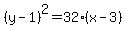 \"%28y-1%29%5E2=32%2A%28x-3%29\"