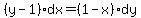 %28y-1%29dx=%281-x%29dy