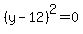 %28y-12%29%5E2=0