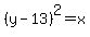 %28y-13%29%5E2=x