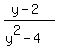 %28y-2%29%2F%28y%5E2-4%29
