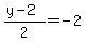 %28y-2%29%2F2+=+-2