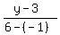 %28y-3%29%2F%286-%28-1%29%29