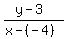 %28y-3%29%2F%28x-%28-4%29%29