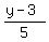 %28y-3%29%2F5