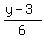 %28y-3%29%2F6