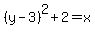 %28y-3%29%5E2%2B2=x