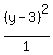 %28y-3%29%5E2%2F1