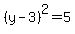 %28y-3%29%5E2=5