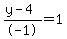 %28y-4%29%2F-1=1