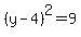 %28y-4%29%5E2+=+9