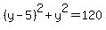 %28y-5%29%5E2%2By%5E2=120