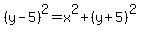 %28y-5%29%5E2=x%5E2%2B%28y%2B5%29%5E2