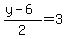 %28y-6%29%2F2=3