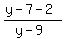 \"%28y-7-2%29%2F%28y-9%29\"