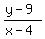 %28y-9%29%2F%28x-4%29
