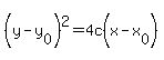 %28y-y%5B0%5D%29%5E2=4c%28x-x%5B0%5D%29
