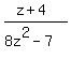 %28z%2B4%29%2F%288z%5E2-7%29