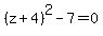%28z%2B4%29%5E2-7=0