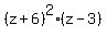 %28z%2B6%29%5E2%28z-3%29