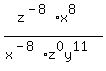 %28z%5E%28-8%29x%5E8%29%2F%28x%5E%28-8%29z%5E0y%5E11%29