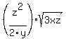 \"%28z%5E2%2F2y%29%2Asqrt%283xz%29\"