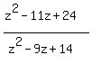 %28z%5E2-11z%2B24%29%2F%28z%5E2-9z%2B14%29