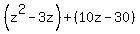 %28z%5E2-3z%29%2B%2810z-30%29
