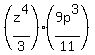 %28z%5E4%2F3%29%2A%289p%5E3%2F11%29