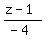 %28z-1%29%2F%28-4%29