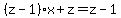 %28z-1%29x%2Bz=z-1