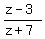 %28z-3%29%2F%28z%2B7%29