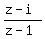%28z-i%29%2F%28z-1%29