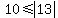 %2B10+%3C=+abs%2813%29