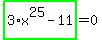 %2Bhighlight_green%28+3%2Ax%5E25-11+%29=0