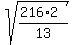 %2Bsqrt%28%28216%2A2%29%2F13%29