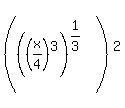 +%28%28%28x%2F4%29%5E3%29%5E%281%2F3%29%29%5E2+