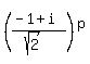 +%28%28-1%2Bi%29%2F%28sqrt+%282%29%29%29%5Ep