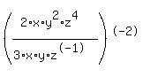 +%28%282%2Ax%2Ay%5E2%2Az%5E4%29%2F%283%2Ax%2Ay%2Az%5E-1%29%29%5E-2++