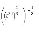 +%28%282%5E24%29%5E%281%2F3%29%29%5E%28-1%2F2%29
