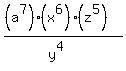 +%28%28a%5E7%29%28x%5E6%29%28z%5E5%29%29%2F%28y%5E4%29+