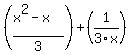 +%28%28x%5E2+-+x%29%2F3%29+%2B+%281%2F3x%29+