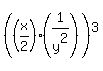 +%28+%28x%2F2%29%2A%28+1%2Fy%5E2+%29+%29%5E3+