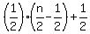 +%28+1%2F2%29%2A%28+n%2F2+-+1%2F2+%29+%2B+1%2F2+